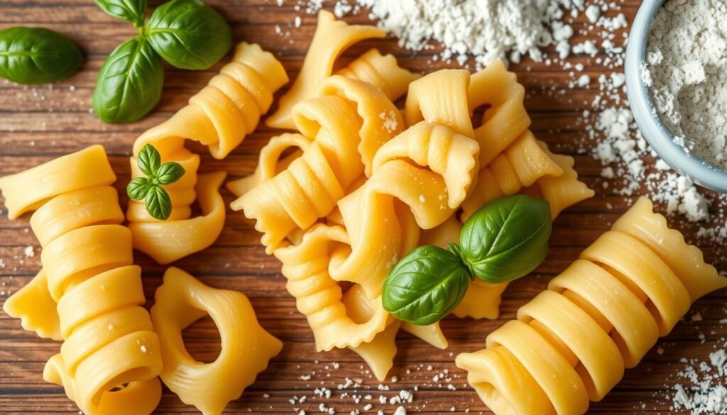 Handmade garganelli pasta